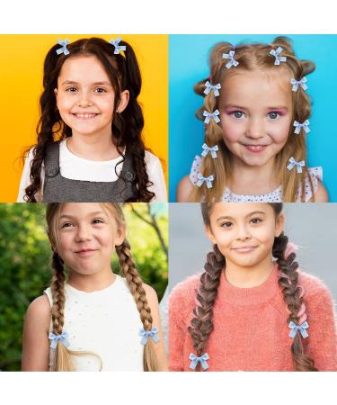Shop 40-Piece Small Hair Loop Clips - Cute Blue Crocodile Hair Accessories for Women Girls & Children - Buy Online on GoSupps.com