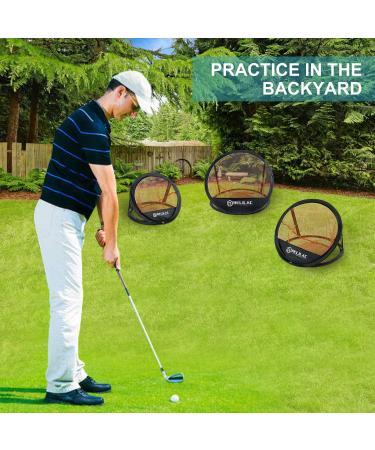 RELILAC Golf Chipping Net (3 pcs) - Indoor/Outdoor Golf Target for Backyard Practice - Ideal Gifts for Golfers of All Ages - Buy Online on GoSupps.com