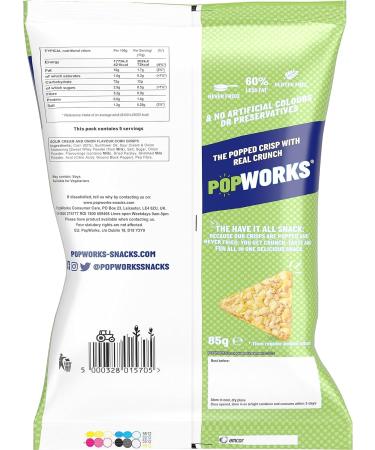Popworks Sour Cream & Onion BBQ nHFSS 85g - Buy Online on GoSupps.com