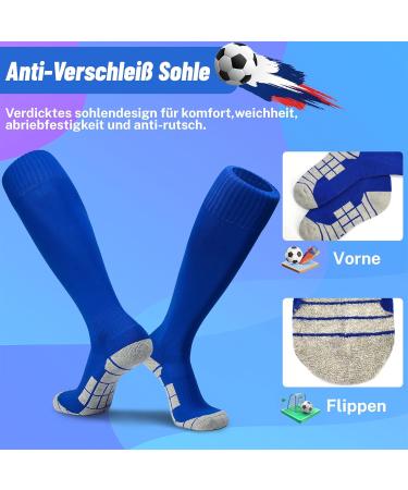 Buy Elutong Children's Football Socks - Unisex Training Socks Comfortable & Breathable Non-Slip Size 33-45 Black/White/Blue - Buy Online on GoSupps.com