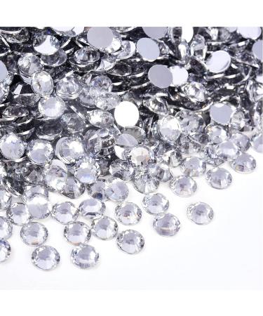 25000pcs 4mm Clear Flatback Rhinestones - Silver Backing Resin, Non Hotfix for Crafts, Clothes, Makeup, Nail Art - Wholesale Bulk Quantity - Buy Online on GoSupps.com