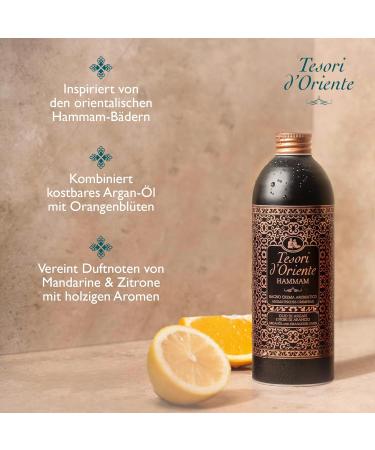 Tesori d'Oriente Cremebad Hammam - Bain de bain aromatique l'huile d'argan et la fleur d'oranger - 500 ml - Soin du corps pour la baignoire rituel pour le corps et les sens (Lot de 2) - Buy Online on GoSupps.com
