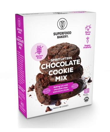 Superfood Bakery Spirit Lifters Chocolate Chip Cookie Mix: Gluten Free Dairy Free Vegan Friendly and Deliciously All-Natural Chocolate Cookie Baking Mix (245 g Makes 12 Cookies)