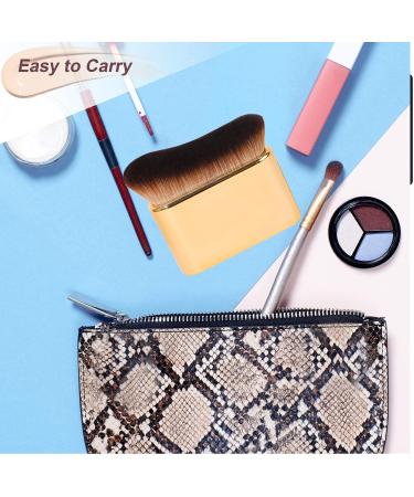 Foundation Body Makeup Brush Professional Kabuki Brush for Flawless Blending of Powder Cream and Liquid Blush (Dark Gold) | High Density Cosmetic Tool - Buy Online on GoSupps.com