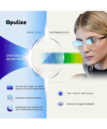 Opulize Rio Reading Glasses with Blue Light Filters - Unisex Spring Hinges - B53-1 +2.50 Magnification - Glossy Black & Light Brown Tympatt - Perfect for International Shipping - Buy Online on GoSupps.com