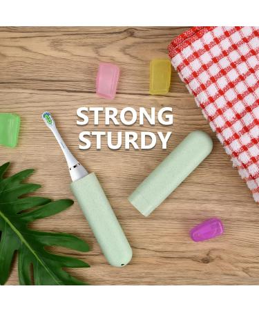 Naseom Portable Toothbrush Case - 4 Pack Travel Container with 5 Protective Toothbrush Head Covers for International Shipping - Buy Online on GoSupps.com
