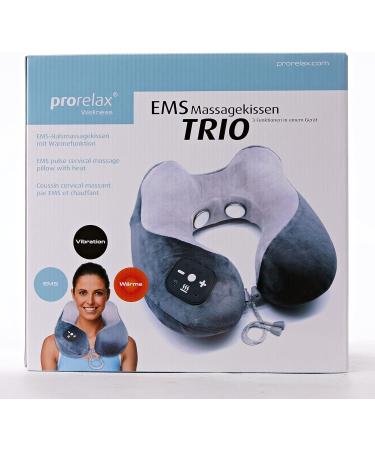 Prorelax EMS Massage Pillow Trio with Heat - 6 Intensity Levels Adjustable Size Cordless & Includes 2 Electrode Pads - Buy Online on GoSupps.com