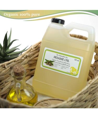 Buy Dr Adorable 32 oz Sesame Seed Oil - 100% Pure Unrefined Organic Cold Pressed - International Shipping Available - Buy Online on GoSupps.com
