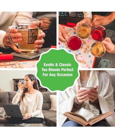 Tiesta Tea Peaches N' Green | Feuilles en vrac | Th vert p che lisse | M lange premium | Caf moyen | Faites chaud ou glac et infusez jusqu' 50 tasses bo te rechargeable 142 Peaches N Green 85 g (Pack of 1) - Buy Online on GoSupps.com