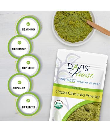 Davis Finest Cassia Obovata Powder 100g - Ayurvedic Hair Mask for Strengthening, Volumizing, and Conditioning Blonde Hair - Semi-Permanent Shine Dye - Pack of 1 - Buy Online on GoSupps.com