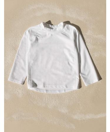Leveret Long Sleeve Baby Boys Girls Rash Guard UPF 50+ Swim Shirt - White (12M-5T) - Buy Online on GoSupps.com