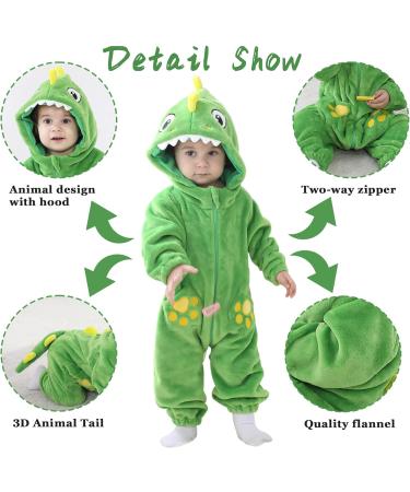Doladola Unisex Dinosaur Hooded Romper Jumpsuit for 24-30 Months | Baby Toddler Sleepsuit Outfit - Buy Online on GoSupps.com