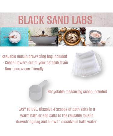 Black Sand Labs Floral Amour Premium Bath Salts - Dead Sea & Himalayan Pink Salt Blend with Rose Petals and Jasmine for Skin Rejuvenation - Luxury Bath Salts for Women - Buy Online on GoSupps.com