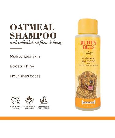 Burt's Bees Oatmeal Dog Shampoo 16 oz | Moisturizing, pH Balanced, Cruelty-Free, Sulfate & Paraben Free - Buy Online on GoSupps.com