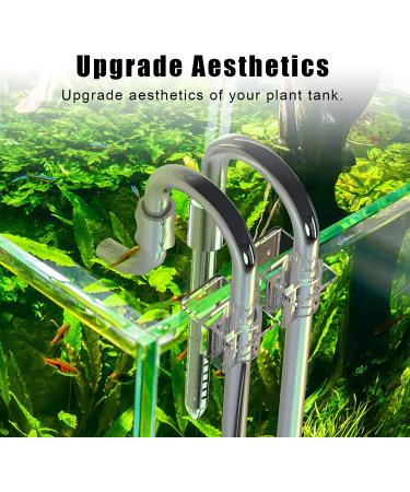 FZONE Stainless Steel Aquarium Lily Pipe 16/22mm - Filter Inlet & Outlet for Plant Tank with Acrylic Fixer - Buy Online on GoSupps.com