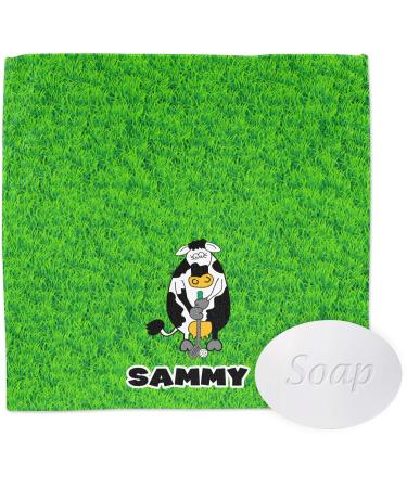 YouCustomizeIt Personalized Cow Golfer Washcloth