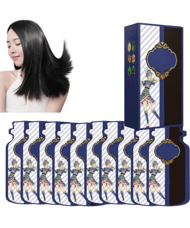 Natural Botanical Hair Dye, Botanical Bubble Hair Dye, New Botanical Bubble Hair Dye 30ml 10 packs/box, Natural Botanical Hair Dye (Teal Black, 2 box)