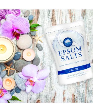 Elysium Spa Natural Original Epsom Salts White 450g - Pack of 1 | Fresh and Pure Magnesium Sulfate for Relaxation - Buy Online on GoSupps.com