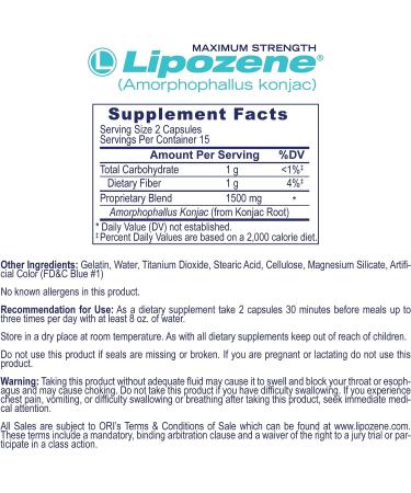 Lipozene Weight Loss Supplement - 30 Capsules - Fast Diet Pills for Effective Fat Burning - Buy Online on GoSupps.com