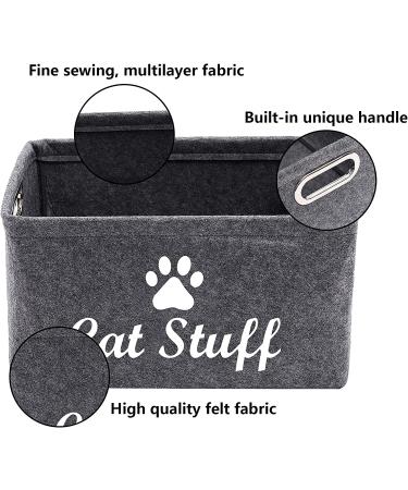 Geyecete Dog Apparel & Accessories/Pet Supplies Storage Basket - Collapsible Grey Bin for Office, Bedroom, Closet & Toys - Buy Online on GoSupps.com