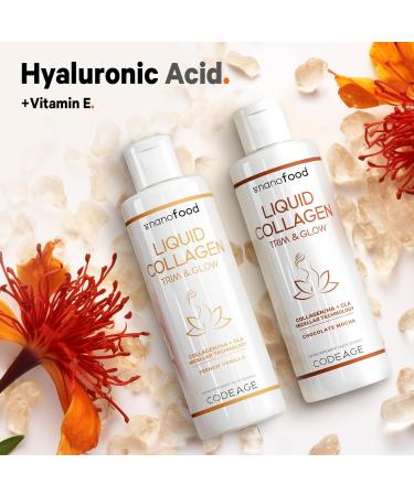 Buy Codeage Liquid Collagen Supplement - Vanilla Flavor | Beauty Trim & Glow Liposomal Collagen Peptides with Hyaluronic Acid Vitamin E & CLA - 15.22 fl oz - Non-GMO International Shipping Available - Buy Online on GoSupps.com