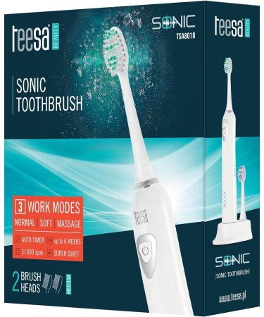 Teesa Sonic Toothbrush TSA8010 - 3 Cleaning Programs White | Best International Shipping - Buy Online on GoSupps.com