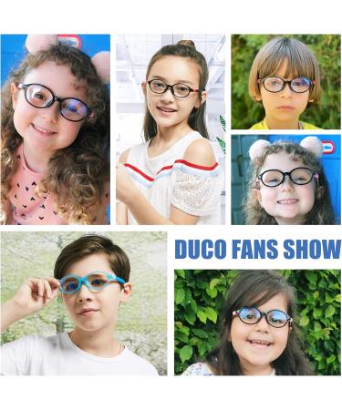 Duco Blue Light Blocking Glasses for Kids | Anti-Glare Gaming Glasses for Boys & Girls (Ages 5-10) - K026 Black Red - Buy Online on GoSupps.com