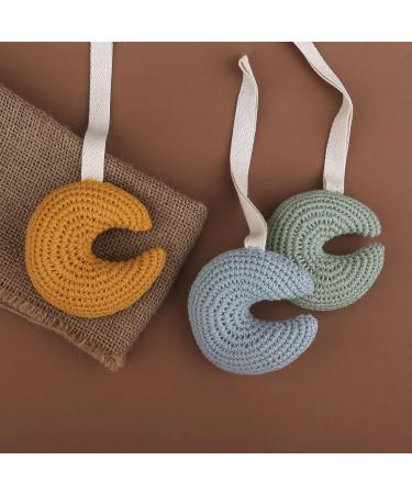 Shop Adorable Moon-Shaped Baby Pacifier Holders - Cotton Hanging Clips for Newborns | International Shipping - Buy Online on GoSupps.com