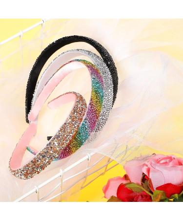 Waydress Rhinestone Headband Set - 4 Pieces Crystal Sparkly Jewel Bling Hair Accessories for Women (Bright Color) - Buy Online on GoSupps.com