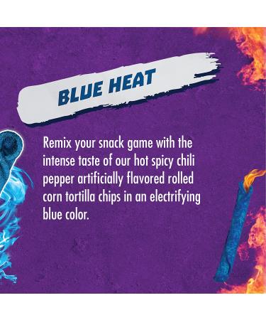 Takis Blue Heat Rolled Tortilla Chips - Hot Chili Pepper Flavored - 4 oz Bag - Buy Online on GoSupps.com