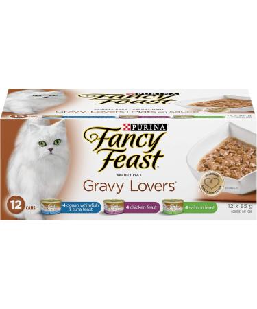 Fancy Feast Wet Cat Food Gravy Lovers Variety Pack 85 g & Fancy Feast Wet Cat Food Grilled in Gravy Variety Pack 85g & Fancy Feast Wet Cat Food Elegant Medleys Primavera - Buy Online on GoSupps.com