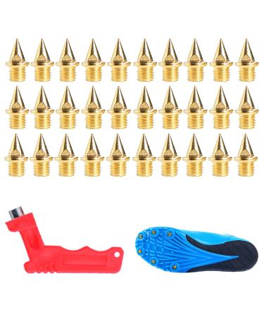 Athletics replacement dorns spike nails pyramid replacement spikes athletics spikes replacement track spikes replacement nails with spike wrench for jumping running hiking plastic catwalk (30 pieces)