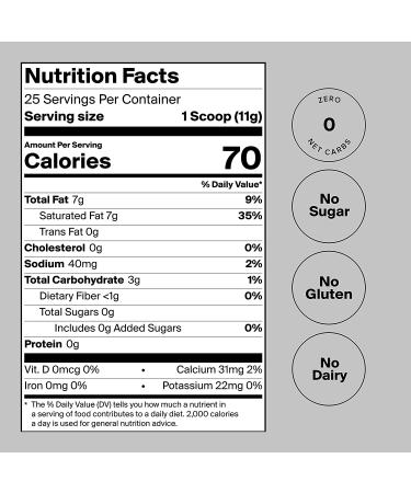 H.V.M.N. MCT Oil Powder - Vanilla Flavor | Energy-Boosting Keto Creamer for Mental Clarity | Add to Coffee, Shakes, Baked Goods | 25 Servings - Buy Online on GoSupps.com
