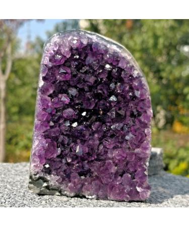 Natural Amethyst geode Quartz Cluster Crystal Specimen Reiki Stone Crystal Cluster (Size : 700g) - Buy Online on GoSupps.com
