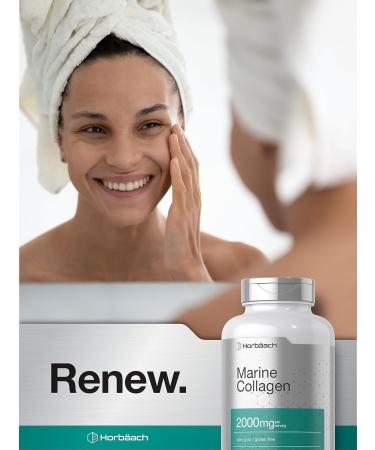 Horb ach Marine Collagen Peptides 2000mg | 180 Caplet Capsules | Type 1 with Calcium | Non-GMO Gluten Free Supplement - Buy Online on GoSupps.com