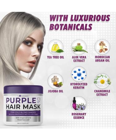BELLISSO Purple Shampoo, Conditioner & Hair Mask Set - Sulfate-Free Salon Grade Formula for Platinum, Silver & Grey Hair - Hydrating Toner for Shimmer Correction - Buy Online on GoSupps.com