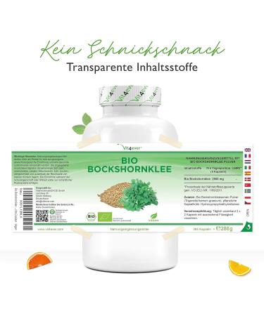 Buy VIT4EVER BOO BOCKSHORNKLEE Activated - 365 Vegan Capsules 2600mg High Dose Certified Organic Lab Tested Quality | No Additives - Buy Online on GoSupps.com