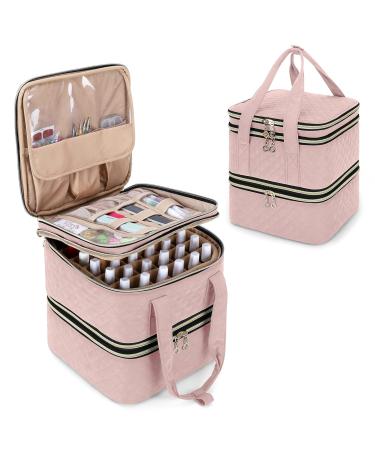 YARWO Nail Polish Organizer Case - Holds 72 Bottles - Dusty Rose - Detachable Storage Bag - for Nail Polishes and Nail Art Tools - Bag Only Patent Pending - Buy Online on GoSupps.com