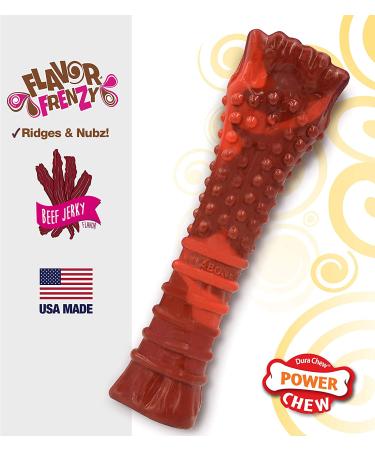 Nylabone Power Chew Flavor Frenzy Durable Dog Chew Toys Twin Pack - Funnel Cake & Shish Kabob - Large/Giant - Beef Jerky X-Large/Souper - 3 Count - Buy Online on GoSupps.com