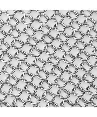 LauKingdom Stainless Steel Cast Iron Cleaner 316L - 8x6 inch Square Scrubber for Pan, Anti-Rust & Hygienic - Buy Online on GoSupps.com