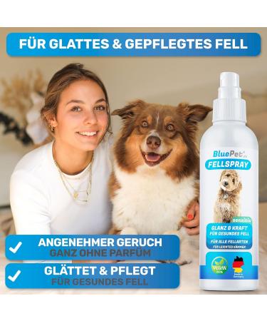 Bluepet De-Filzing Spray for Dogs & Cats - Anti-Felt Fur Care Made in Germany | Aloe Vera Shea Butter & Jojoba Oil for Knot and Tangle Removal - Buy Online on GoSupps.com