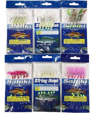 Skipaelf Luminous Sabiki Rig Set - 20 Pack | Surf Fishing Bait Rigs with Sharp Hooks and Shrimp Lure - Buy Online on GoSupps.com