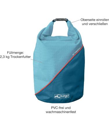 Kurgo Kibble Carrier Dog Snack Bag - Navy | Durable Travel-Friendly Pet Food Storage for Dogs | Shop Now! - Buy Online on GoSupps.com