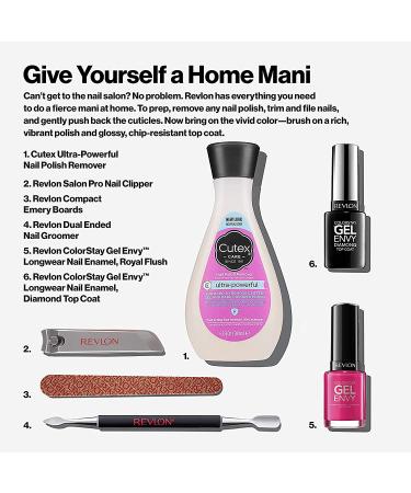 Cutex Gel Nail Polish Remover - Ultra-Powerful Formula for Glitter & Dark Colors - 6.76 Fl Oz (Paraben-Free, Pack of 1) - Buy Online on GoSupps.com
