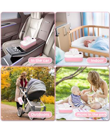 Portable Wipe Warmer | Baby Wet Wipes Dispenser with USB Charging | 2 Modes Temperature Control | LCD Display | BPA-Free | Perfect for Travel & Indoor Use - Buy Online on GoSupps.com