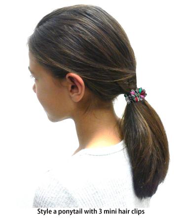Set of 8 Tiny Metal Hair Claws - Lightweight Mini Jaw Clips in Multi Colors - Buy Online on GoSupps.com