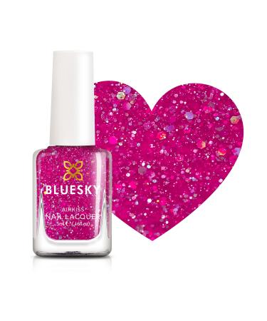 Bluesky Kids Nail Varnish - Disco Time Pink. A gentle non-toxic water-based odorless nail polish for children 5 ml