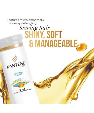 Buy Pantene Pro-V Smooth & Sleek 2 in 1 Shampoo & Conditioner 12.6 fl oz - Best Price Fast International Shipping - Buy Online on GoSupps.com