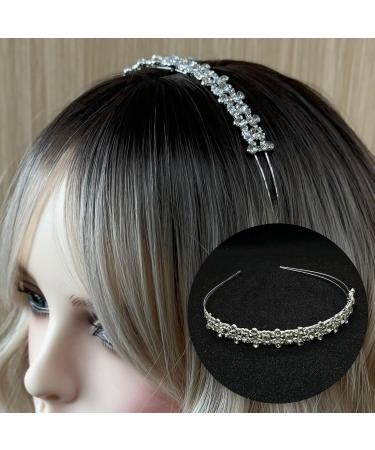 Bride Headband Rhinestones Crystal Hair Bands Bridal Wedding Headbands Bridesmaid Flower Girl Elegant Hair Accessories Prom Party Birthday Celebration Hairband for Women & Girls - Buy Online on GoSupps.com