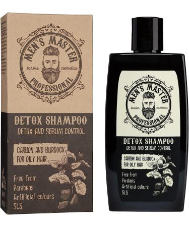 Detox Shampoo" Active Carbon and Burdock" Cosmetics for Men Parabens and Sulphates FREE 260 ml of Men's Master